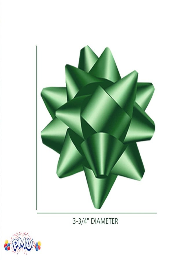 PMU Decorative Star Gift Bows 3-3/4 Inch Medium Emerald Green (12/Pkg) Pkg/1 - Image 5